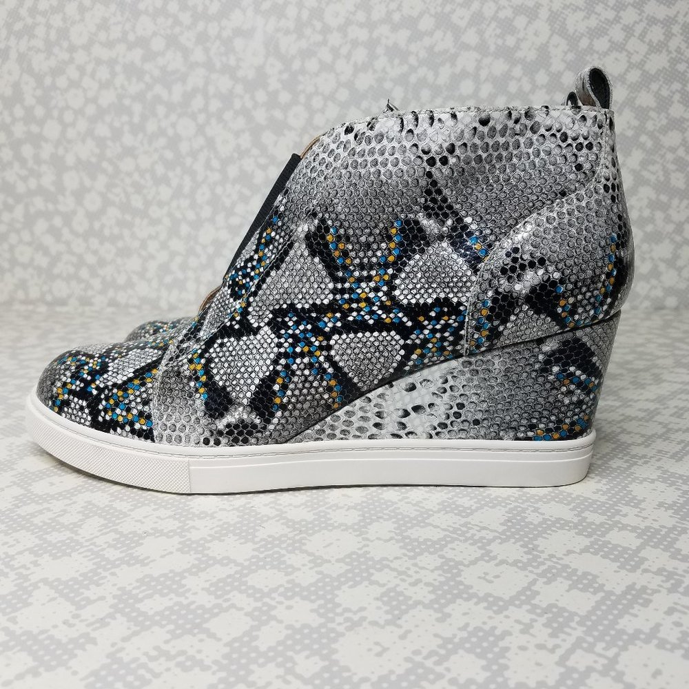 Linea Paolo Snakeskin Wedge Sneakers